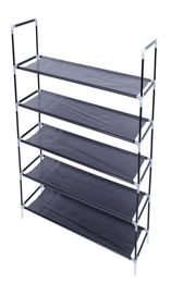 5 Tier Shoes Rack Stand Storage Organiser Nonwoven Fabric Shelf with Holder Stackable Closet Ship from USA9752058