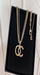 C family floating carved letter necklace plated with 18K Gold Xiaoxiang double layer Necklace xianggrandma clavicle chain can be e2926800