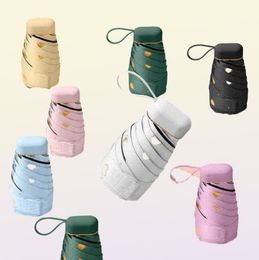 Cute Fold Sun Mini Umbrella Women Protection Flat Small Sunshade Pocket Designer Outdoor Foldable J2207221692967