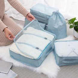 Storage Bags Travel Organisers Packing Cubes Set Luggage Clothes Shoes
