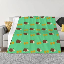 Blankets Hedgehog Plaid Cartoon Blanket Sofa Cover Fleece Spring Autumn Adults/Kids Animal Warm Throw For Bedroom Bedspread