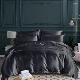 Bedding Sets Satin Silk-like Home Textile European And American Suit (1 Bed Cover 2 Pillowcases)