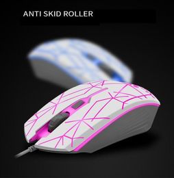 USB Wired Mouse 7 Colors Light iron bottom game mouse With Backlight 3D Roller 1600 DPI Gaming Mice Silent For PC Laptop1333S3003830