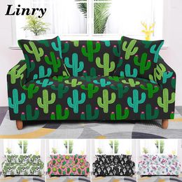 Chair Covers Nordic Style Cactus Sofa Cover For Living Room Stretch Covering Furniture Full Wrapped Protector Plants Printed Couch