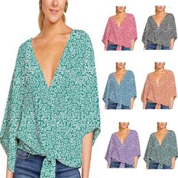 Women's Blouses Spring Summer Women Blouse Casual Print Ladies T Shirt Tops
