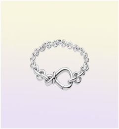 Women Fashion Chunky Infinity Knot Chain Bracelets 925 Sterling Silver Femme Jewellery Fit Beads Luxury Design Charm Bracelet Lady Gift With Original Box1506231