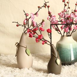 Decorative Flowers Plum Blossoms Artificial Fake Plants Bonsai Wall Home Table Living Room Decor DIY Wedding Decoration