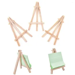 Decorative Plates Wooden Mini Artist Easel Wood Wedding Table Card Stand Display Holder For Party Decoration 12.5 7cm