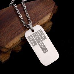 Necklace Mens Stainless Steel Utopia Pendant Hip Hop High Street Simple and Creative Fashion Accessories