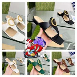 Designer Sandals Slippers New Rubber Sandals Brocade Women Men Slipper Flat Flip Womens Beach Sandal with box big size