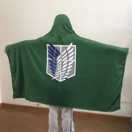 Blankets 1x1.6M Anime Attack On Titan Wings Of Freedom Scouting Legion Blanket Cloak Hooded Wearable Winter Warm Cosplay