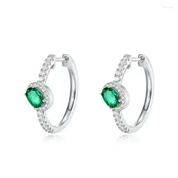 Cluster Rings Cultivate Emerald Vintage Earrings S925 Silver Full Set Advanced Colorful Treasure