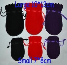 Ship 300pcs Large Small Gourd Bag calabash cucurbit Velvet Bag Jewelry Pouch Wedding Party Candy Beads Xmas Gift Bags3102125