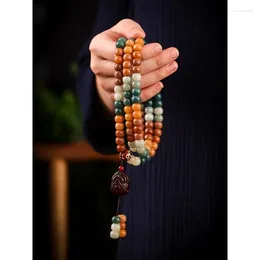 Strand Duobao Bodhi Root Rosewood Buddha Hand 108 Beads Bracelet