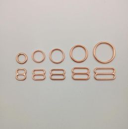 Sewing notions bra rings and sliders strap adjustment buckle in rose gold1951148