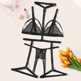 Plus Size Lingerie Set for Women Sexy Women's Underwear Set Transparent Lace Bra And Panty Sets Porn Ultra-thin Bra Erotic Sets