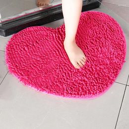 Bath Mats 50x60cm Heart-shaped Floor Bathroom Door Pad Bathtub Absorbent Non-slip Toilet Carpets Wedding Rug 40x50cm