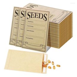 Gift Wrap 100PCS Seed Packets Envelopes: Self Sealing Kraft Small Envelopes For Storage Resealable Saving Durable