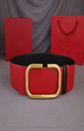 Women Waistbands 7cm Width Genuine Leather Belt Top Quality Men Designer Belts V Buckle chokely Womens Waistband Cintura Ceintures5369838