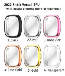 TPU Cases Cover For Fitbit Versa 4 3 2 Sense Plating bumper frame Super Slim Smart watch case Accessories versa4 versa3 versa2 Acc7880075