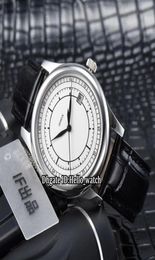 Classical Calatrava 5296 5296G001 White Dial Japan Miyota 8215 Automatic Mens Watch Silver Case Leather Strap High Quality Sport 6814410