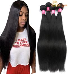 Unprocessed Brazilian Straight Virgin Hair 4 Bundles Gaga Queen Hair Double Weft 100 Human Hair Weaves Dyeable7210007