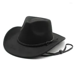 Berets Cowboy Hat Women Luxury Elegant Hats For Men Cowgirl Jazz Fedora Designer Accessories Gentleman 2024