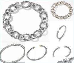 gold chain bracelet womens Bangle Jewelry Mens Dy Trend Charm Designer Women Platinum ed Wire Bracelets Round Plated Head Fas4330820