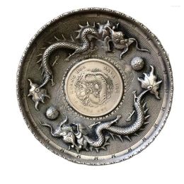 Decorative Figurines Antique Guangxu Period In Ancient China Dragon Pattern Plate