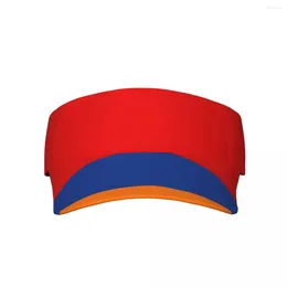 Berets Sports Sun Cap Adjustable Visor UV Protection Top Empty Tennis Golf Running Sunscreen Hat Armenia Flag