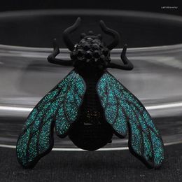 Brooches Zlxgirl Green Enamel Insect For Men Jewelry Colorful Bee Brooch Bouquet Women Christmas Hijab Accessories