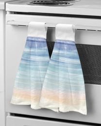 Towel Watercolour Gradient Kitchen Hand Strong Absorbent Washing Room Handkerchief