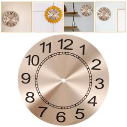 Clocks Accessories Wall Clock Faces Aluminum DIY Round Dials Digital Dial Replacement Quartz Movement Hanging
