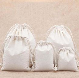 7x9 9x12 10x15 13x18 15x20cm cotton drawstring bag Small Muslin Bracelet Gifts Jewellery Packaging Bags Cute Drawstring Gift Bag P705872702