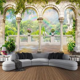 Tapestries Terrace Landscape 3D Printing Tapestry Wall Hanging Bohemian Fabric Large Decorative Blanket Aesthetic Home Art Decoration