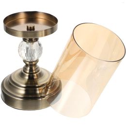 Candle Holders Cylinder Tube Holder Glass Scene Layout Candlestick