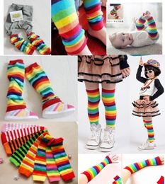 Assorted Rainbow Stripes Leg Warmers for Baby and Toddler Colourful Baby Leggings knee socks Stripes baby leg warmers2150276