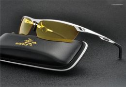 Night Vision Driving Glasses Men Driver Goggle Sunglasses For Lens Aluminium FML19287691