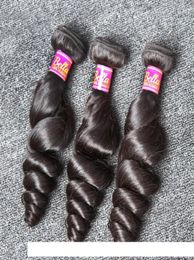 Brazilian 8A Peruvian Loose Wave Hair Weaves 3 Bundles Unprocessed Human Hair Double Weft Natural Color Hair Extensions1591459