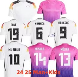 2024 European Javilz National Team Football Shirt Women's Men's Kids Set Home White away Purple 24 25 Germanys WIRTZ Football Shirt MUSIALA MULLER HOFMANN KIMMICH Fans