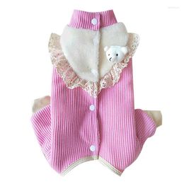 Dog Apparel Pet Jumpsuit Clothes Winter Warm Outfit Small Costume Puppy Clothing Poodle Bichon Schnauzer Chihuahua Coat