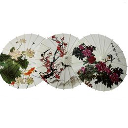 Party Decoration 10pcs Diameter60cm Small Oil Paper Umbrellas Mini Not Rainproof Classic Props Flower