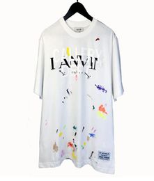 Counter Version y Branded Lan Splash Letter T-shirt Fashion Star Same Short Sleeve Men and Women4299978