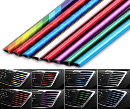 New 2020 New 10 PCS Car Accessories Interior Auto Colourful Air Conditioner Air Outlet Decoration Strip Fast delivery Drop5169831