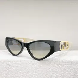 Sunglasses 2024 Brand Vintage Acetate Cat Eye Frame Lady Durable Charm Luxury Original Fashion Stylish