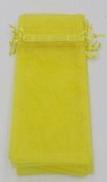 Lemon Yellow 7x9cm 9X11cm 13X18cm Organza Jewelry Gift Pouch Bags For Wedding favorsbeads Accessories8510662