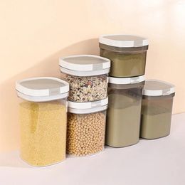 Storage Bottles Airtight Food Containers With Knob Lock Lid Cereal For Kitchen Pantry Organization Box