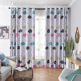 Curtain LOZUJOJU Blackout Shading Panel Printed High Window Screen Sheer Drapes For Living Room Home Decor 1PC