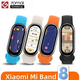 Wristbands Xiaomi Mi Band 8 Bracelet Blood Oxygen 1.62" AMOLED Display Fiess Tracker 16 Days Battery Fashion Smart Watch Wristband Miband band