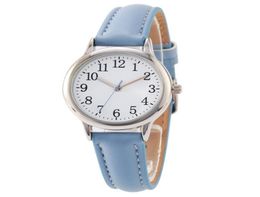 Clear Numbers Dial Fine Leather Strap Quartz Womens Watches Simple Elegant Students Watch 31MM Diameter Female Wristwatches7946812